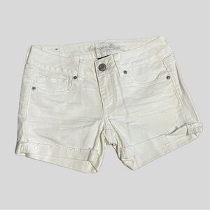 stretch white shorts